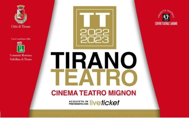 Torna Tirano Teatro: 5 spettacoli in scena al Mignon dal 4 novembre al 4 aprile